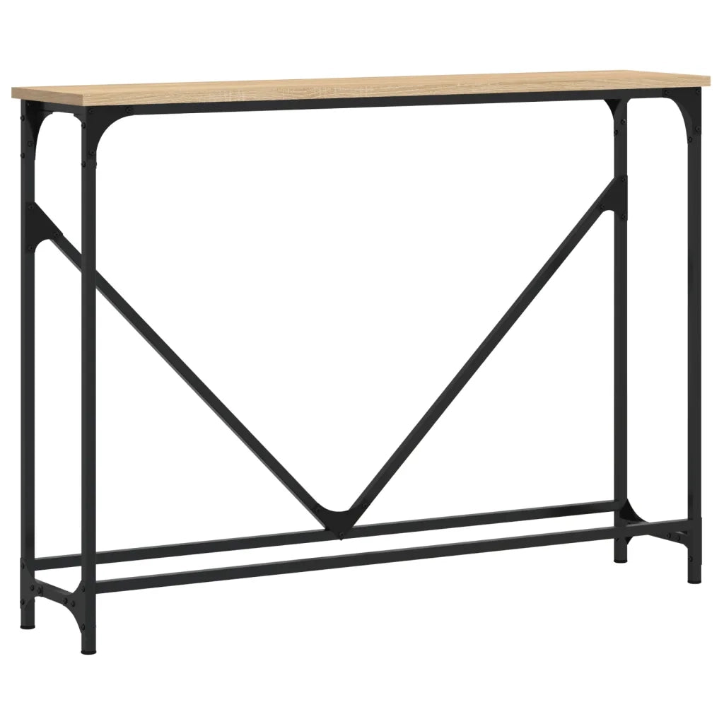Tavolino Consolle-Tavolino da soggiorno-Tavolo Rovere Sonoma 102x22,5x75cm Legno Multistrato