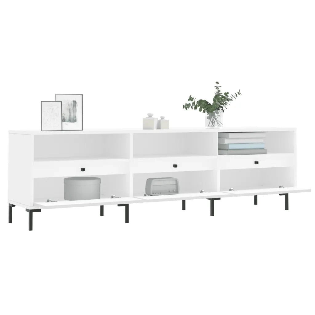 Mobile Porta TV Bianco 150x30x44,5 cm in Legno Multistrato 831284