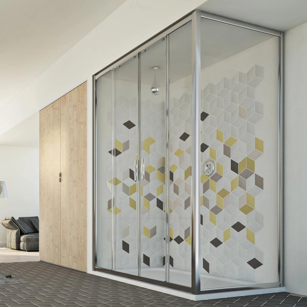 Box Doccia 75x140 CM H198 trasparente mod. Young Duo 2 Ante