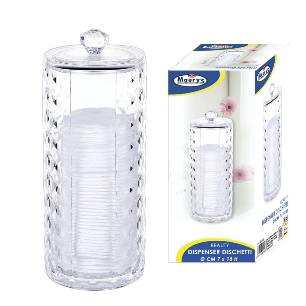 MAURY'S BEAUTY DISPENSER PER DISCHETTI IN COTONE 7X H18 CM