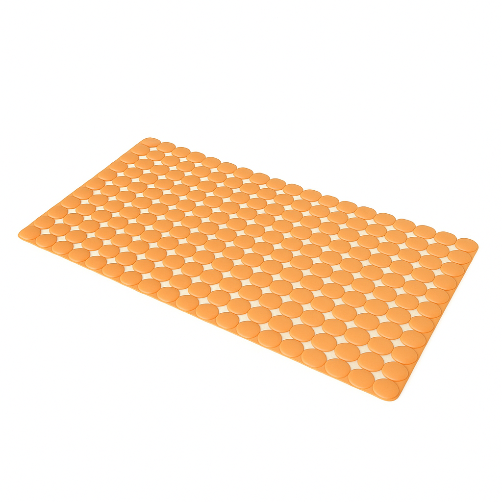 TAPPETO ANTISCIVOLO PER VASCA MOD. RONDO'  CM 72X36- Arancio- DH- pezzi 1