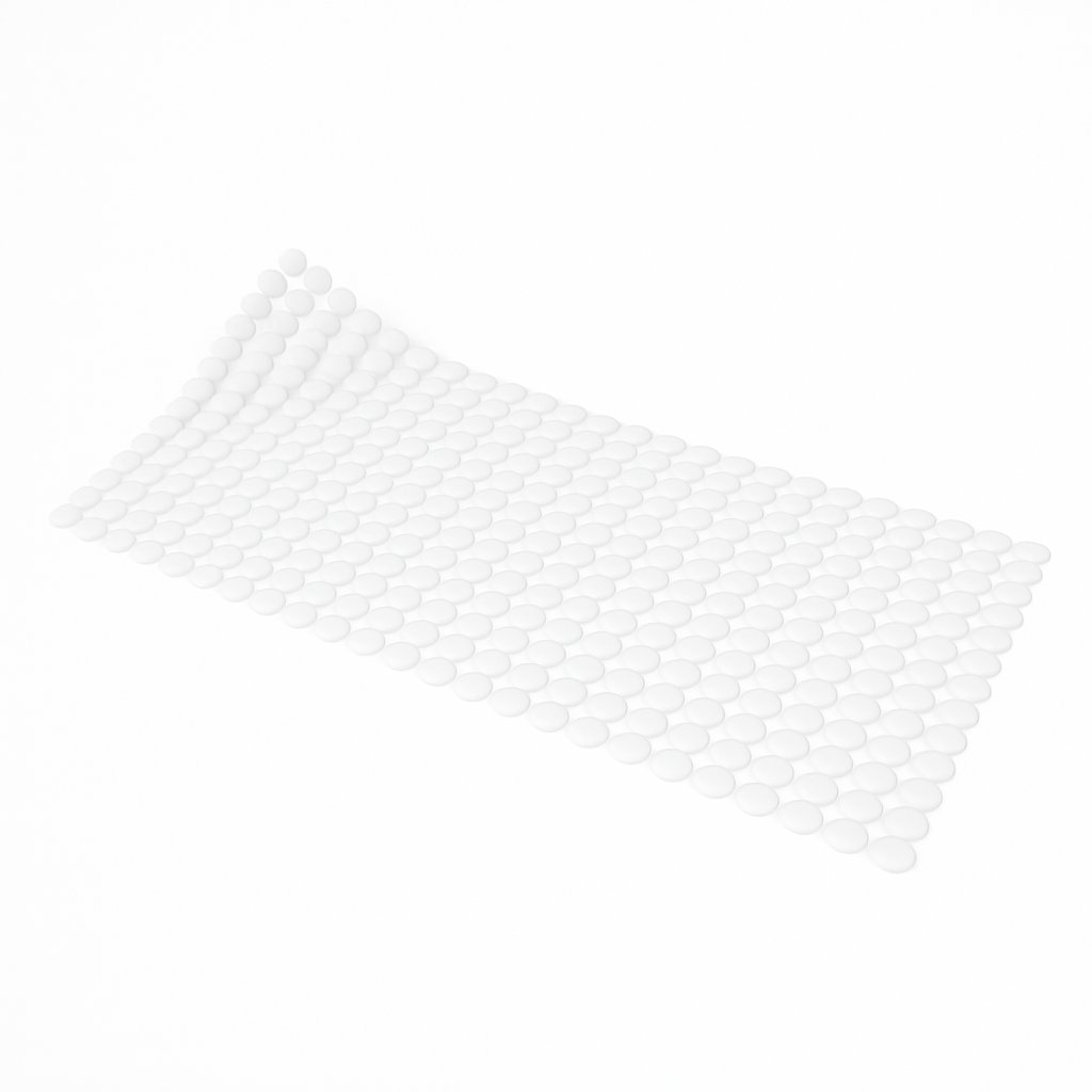 TAPPETO ANTISCIVOLO PER VASCA MOD. RONDO'  CM 72X36- Bianco- DH- pezzi 1