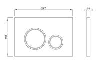 PLACCA DOPPIO SCARICO VELA Bianca SCHWAB