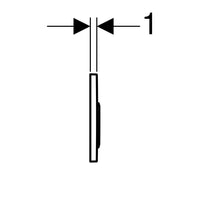 PLACCA DI COMANDO 2 TASTI OMEGA 20- Bianca - bordi tasti cromo geberit