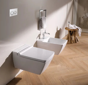 PLACCA DI COMANDO 2 TASTI OMEGA 20- Bianco Anelli Cromo GEBERIT