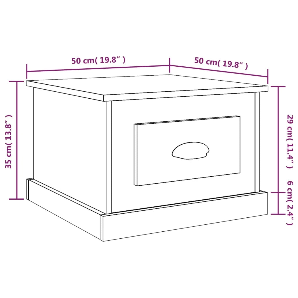 Tavolino da salotto | Tavolino da caff¨¨ | Tavolino da Soggiorno Grigio Cemento 50x50x35cm Legno Multistrato