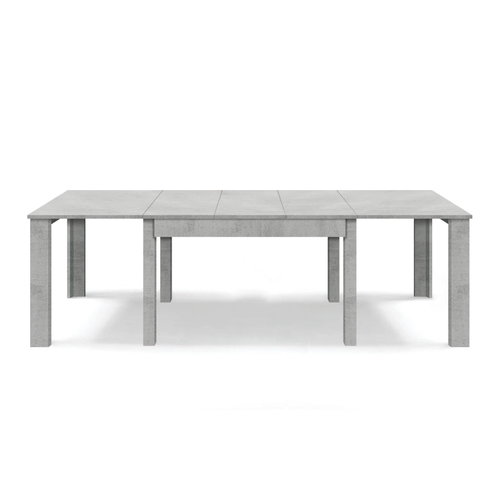 Tavolo allungabile da pranzo 130x90 fino a 250 cm Cemento modello BRIO MADE IN ITALY design moderno ideale per cucina, soggiorno e sala da pranzo