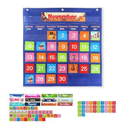 Pianificatore di Attività Calendario Mensile - 88 Carte - Nylon Duraturo - Decorazione per Feste - Giocattolo Educativo - Facile da Appendere - Calendario a Sfregio