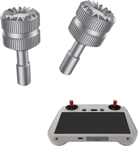 Regolatore a distanza ergonomico a joystick in alluminio - Stili colorati - Pomo anti-slip - Piatto di sostituzione - Compatibile con Mini 3 Pro - 2 pezzi