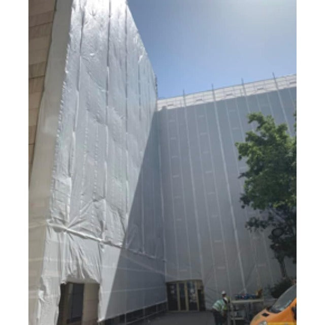 RETE DI PROTEZIONE PER PONTEGGI mt 1,9 x 25 - bianca