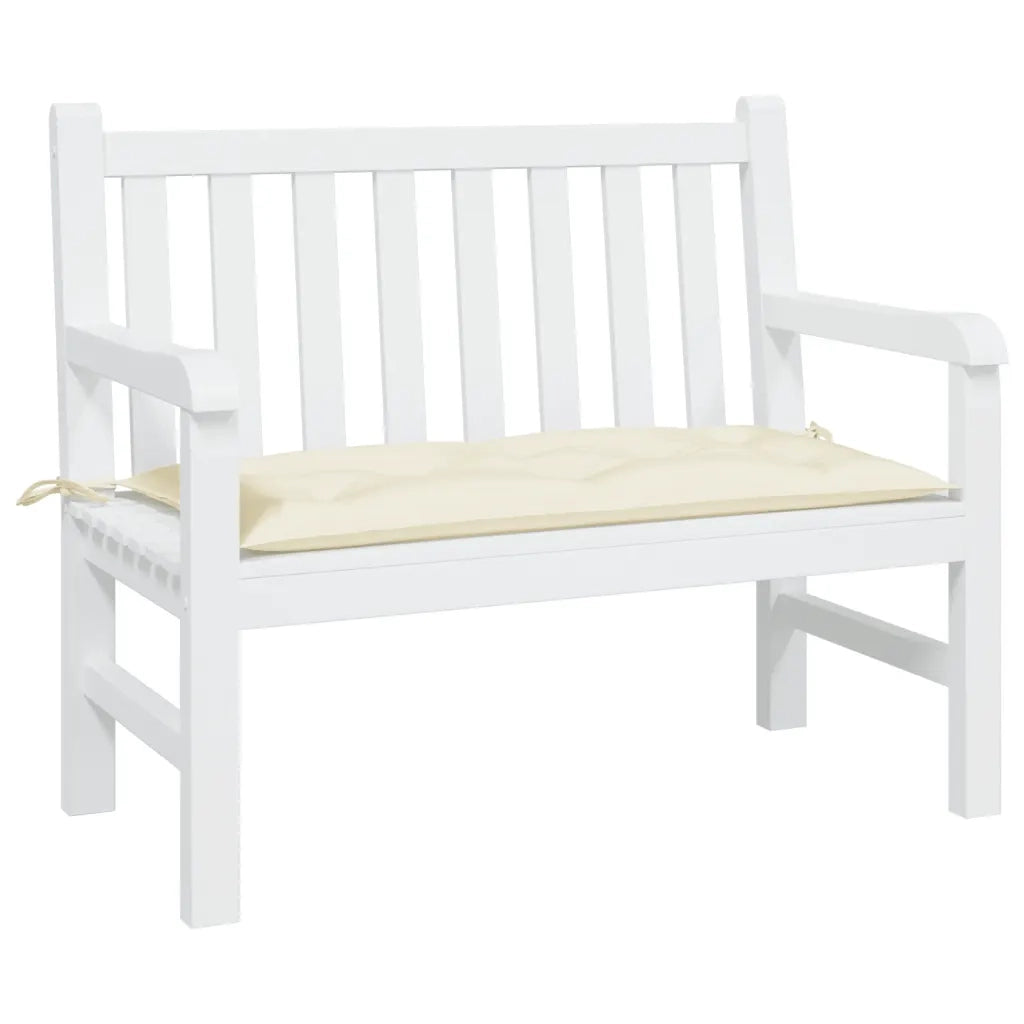 Cuscino per Panca-Cuscini per panchina Bianco Crema 110x50x7 cm in Tessuto Oxford