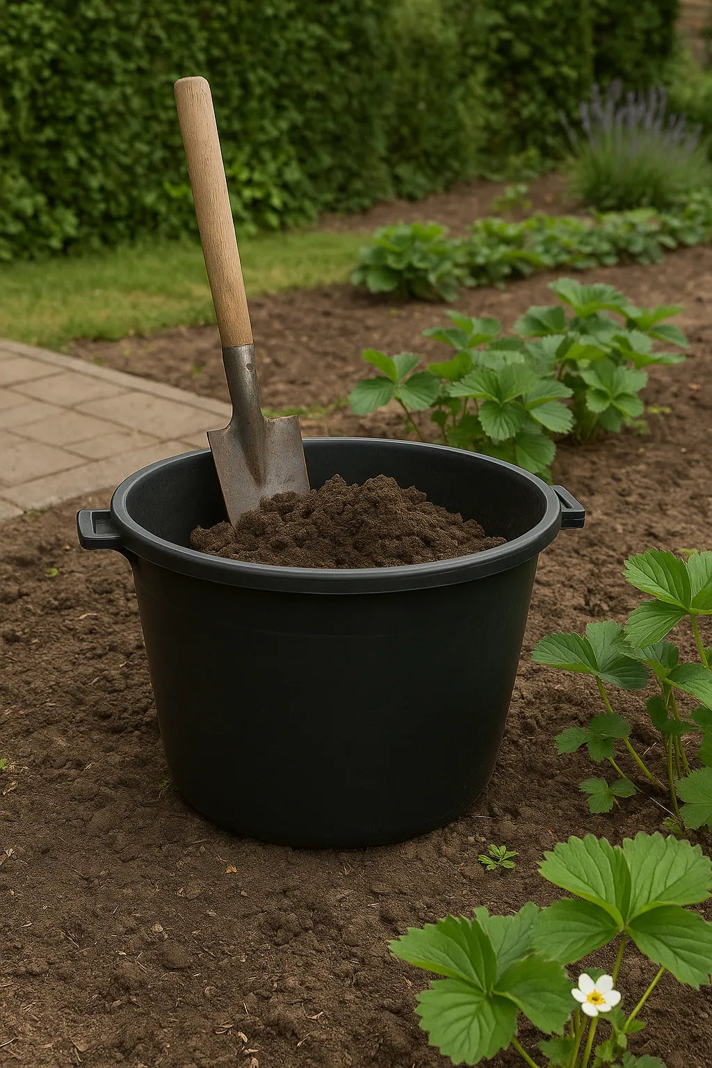 CASSA PER MACERIE TONDA Secchio nero rinforzato plastica 45 lt