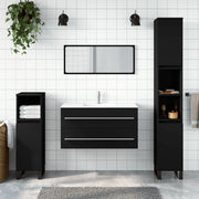Mobile da Bagno con Specchio Nero in Legno Multistratocod mxl 130056