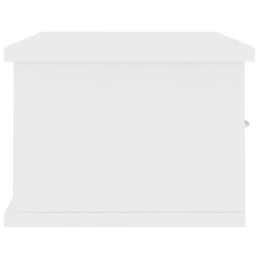 Scaffale con Cassetti a Parete Bianco 60x26x18,5 cm Multistrato 800585