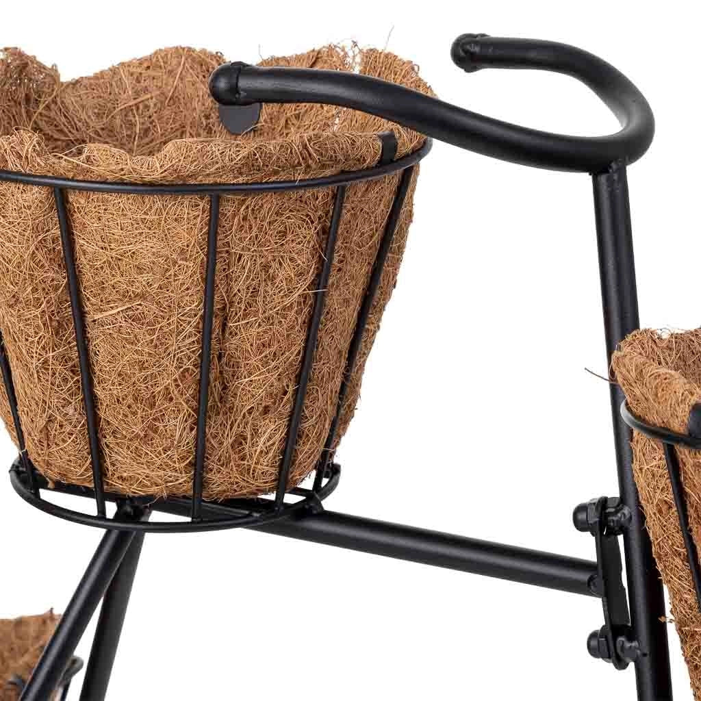 Portavaso per bicicletta nero, 65x28x47h cm