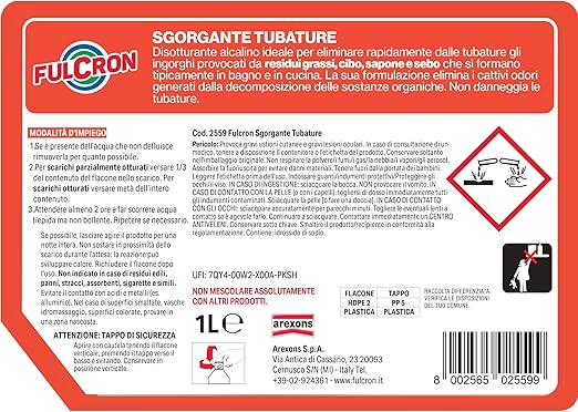AREXONS FULCRON SGORGANTE TUBATURE 1 L- 6,0 pz