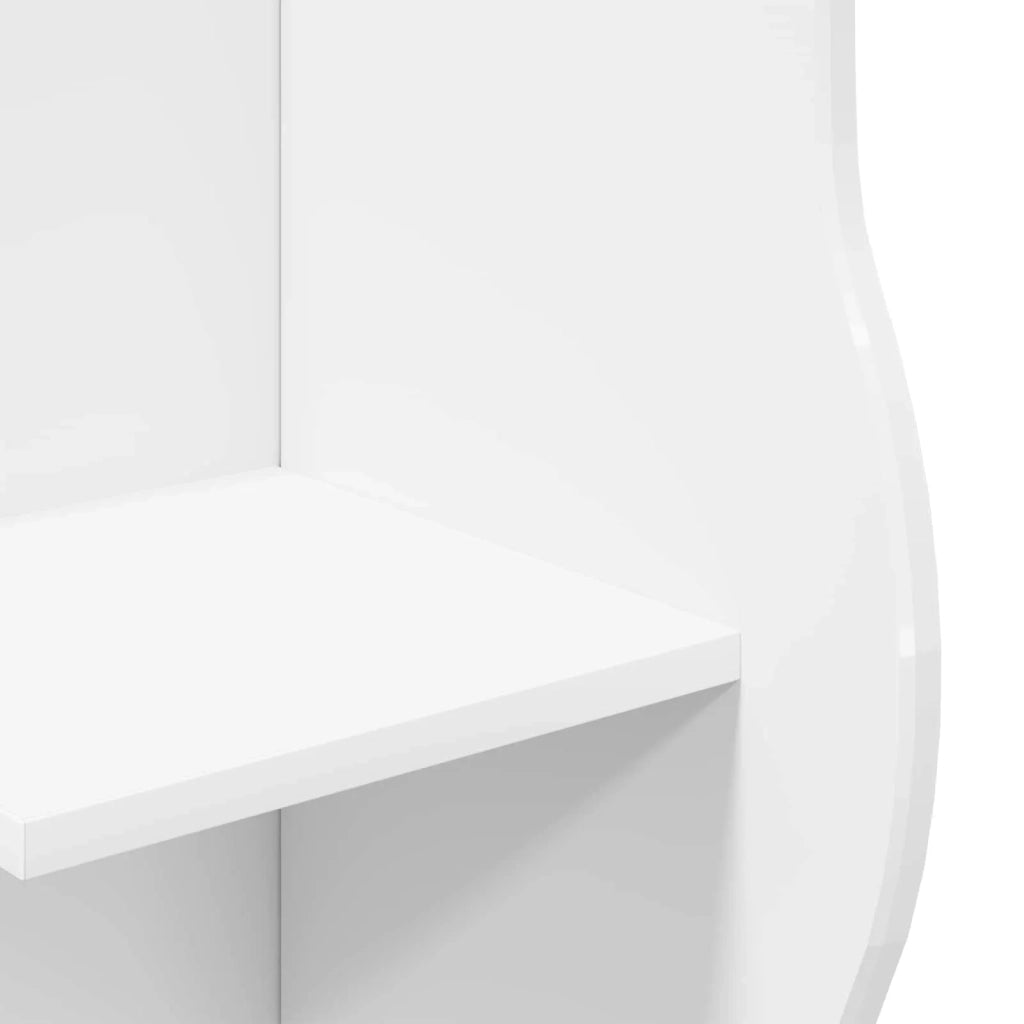 Mensola angolare Bianco 34 x 33 x 102 cm Legno ingegnerizzato 899936