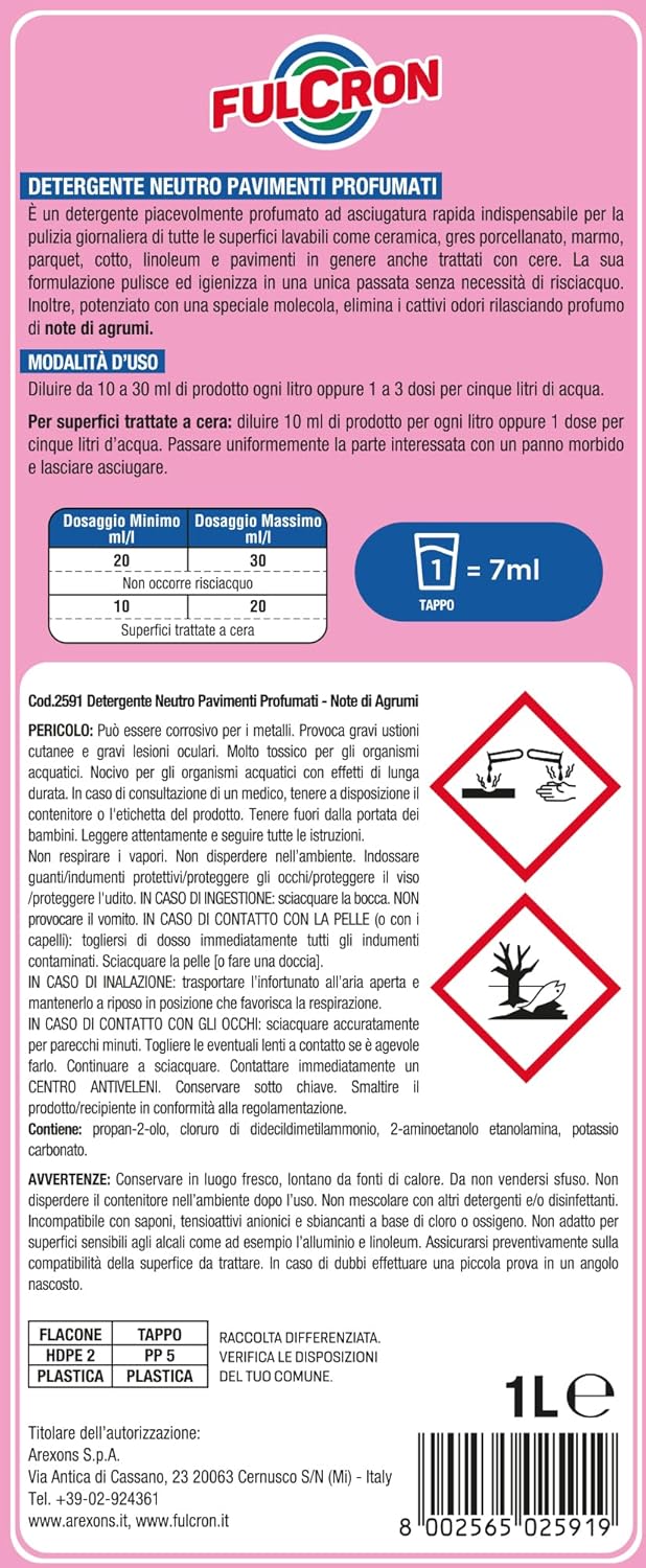 AREXONS FULCRON PAVIMENTI AGRUMI  1 L- 12,0 pz