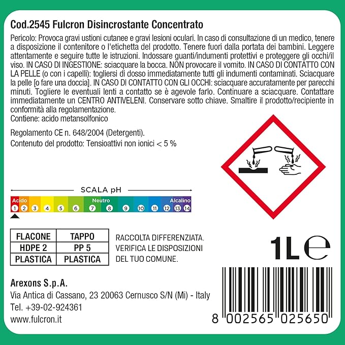 AREXONS FULCRON DISINCROSTANTE CONCENTR 1 L- 1,0 pz