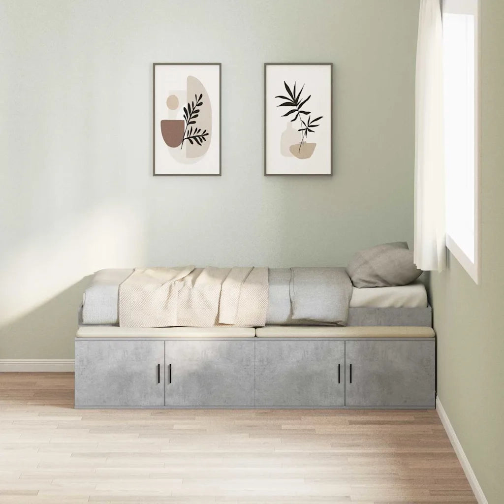Struttura del letto con cassetto Grigio cemento 80 x 200 cm 3335200