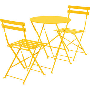 C SET BISTROT MARSIGLIA TAVOLO E 2 SEDIE GIALLO- 1,0 pz
