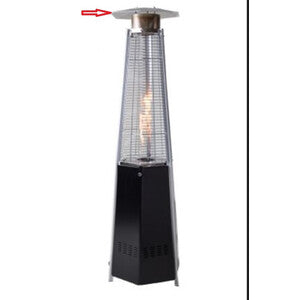 R CAPPELLO P/STUFA AEREA ESAGONALE  TEPORUS LBH NERO- 1,0 pz