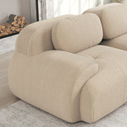 Divano Hamlet senza braccioli - Zephmum- Tessuto corde cuscini beige