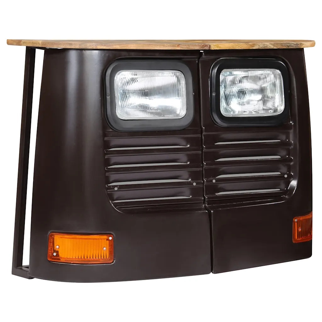 Credenza Camion in Legno Massello di Mango Grigio Scuro 246244