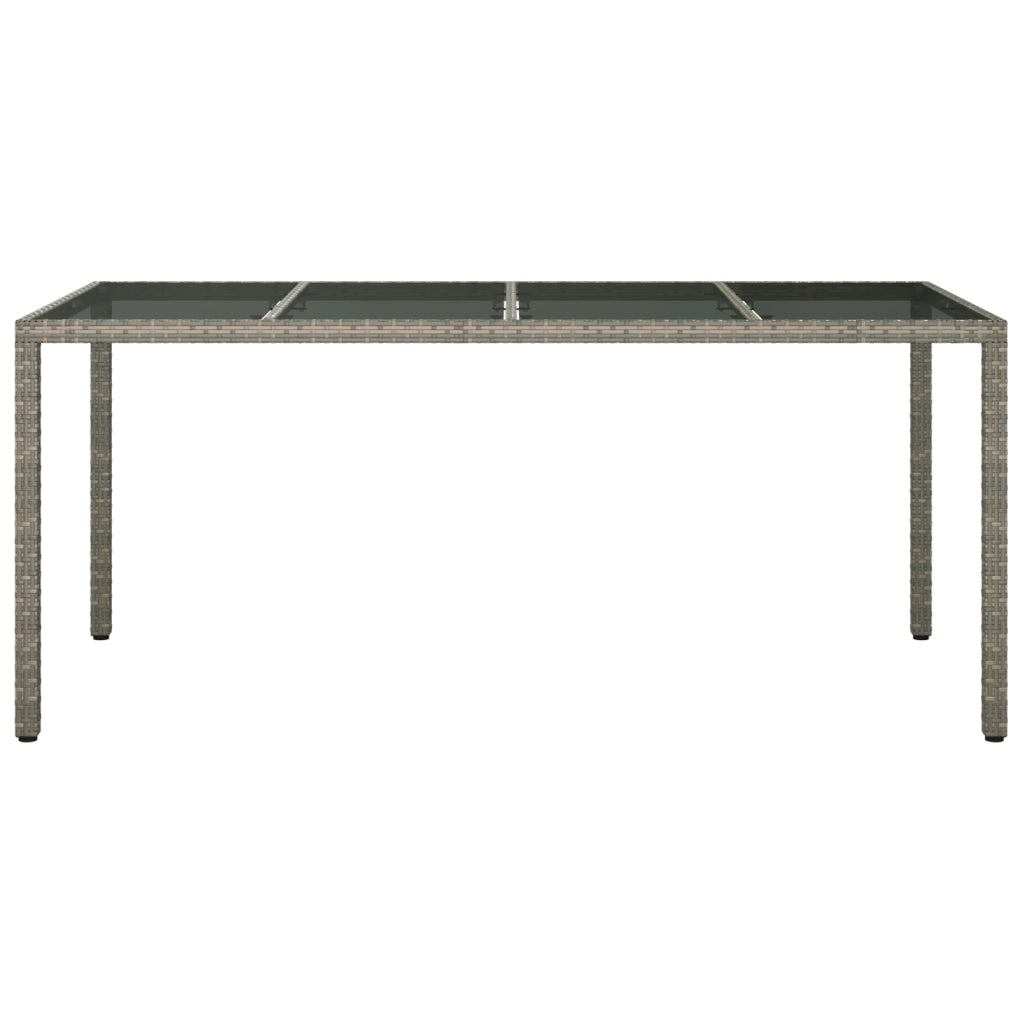 Tavolo da Pranzo da Giardino Grigio 190x90x75 cm Polyrattan