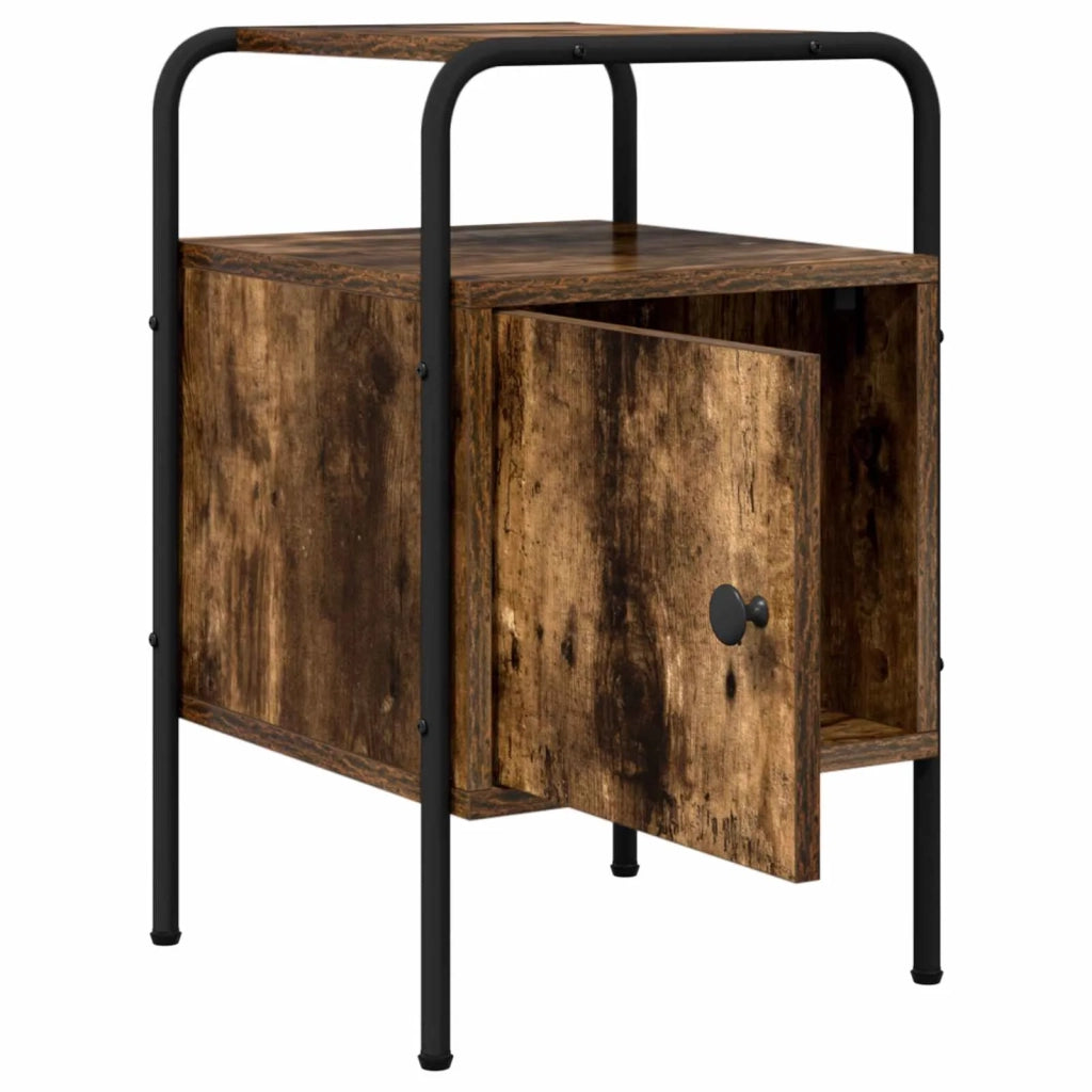 Armadio da Notte 2 pz Rovere Fumo Legno ingegnerizzato 8007592