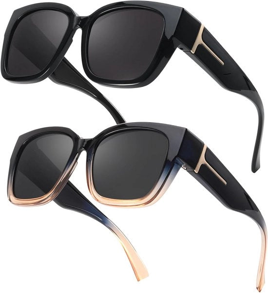 Ombrellone per sole polarizzato per donne - Protezione UV400 & Montatura quadrata trendy