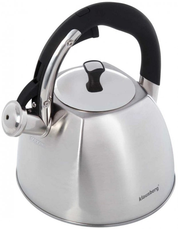 Klausberg KB-7409 Bollitore a fischio in acciaio inossidabile da 2,2 l per tutti i fornelli