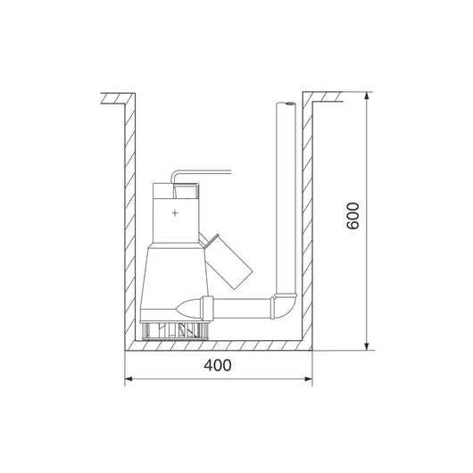 ELETTROPOMPA ACQUE SPORCHE FEKA 600 MA DAB  VOLT 230 HP 0,67 KW 0,5 LT/M 150 H.MT 6