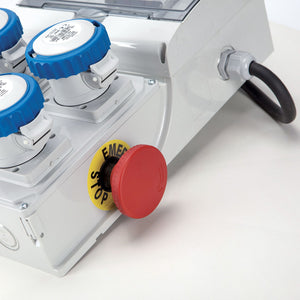 FME 74.120 QUADRO 4P CEE 220V IP65 C/PULS. EMERG- 1,0 pz