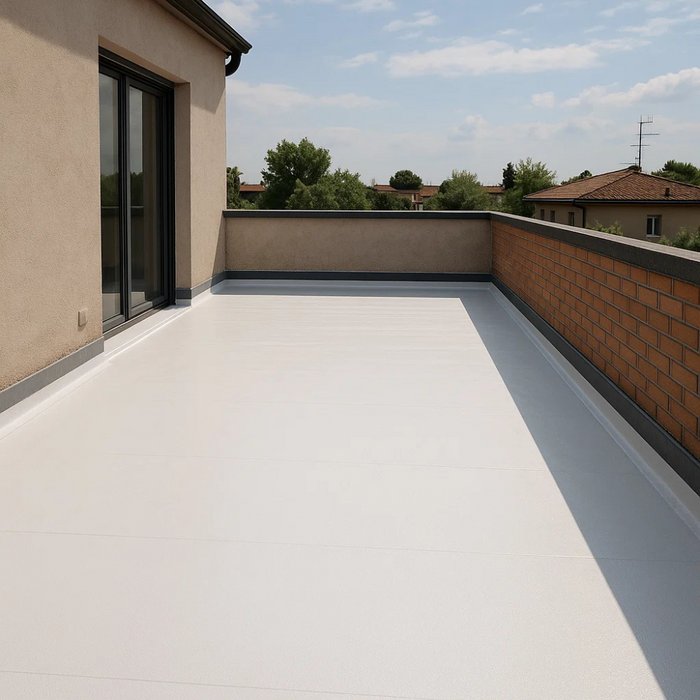 Guaina autoadesiva ardesiata bianca 4 kg/m² casasciutta 8 rotoli 1 x 10 m