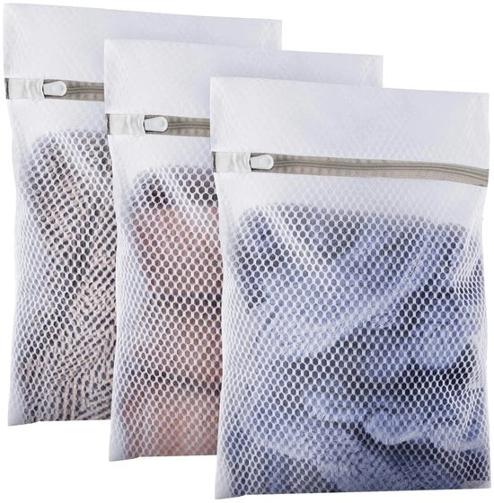 Set di sacchetti per bucato, 3 pezzi, con cerniera, reutilizzabili e sostenibili per intimo, reggiseni, calze, abbigliamento per bambini (3S, 23x30cm)