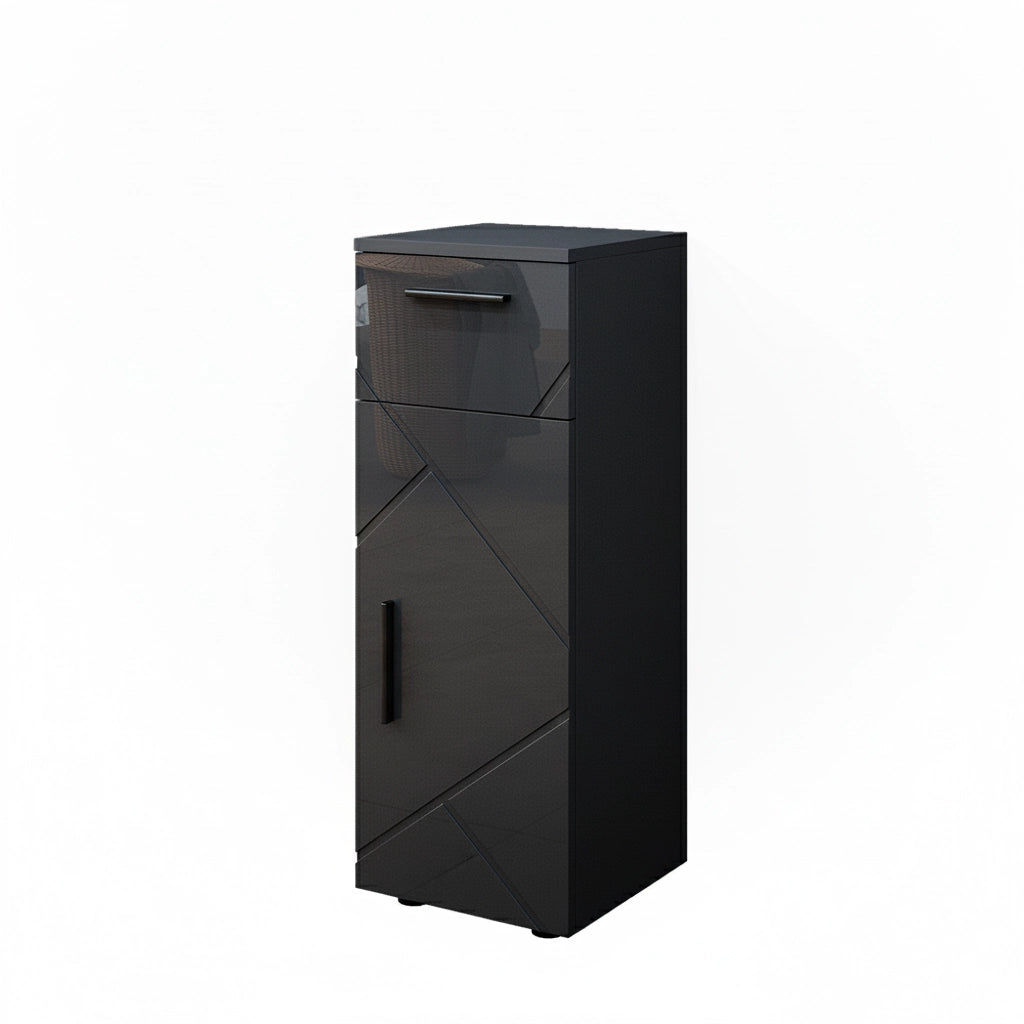 Mobiletto bagno Irma Antracite lucido 30 x 81 cm Vicco