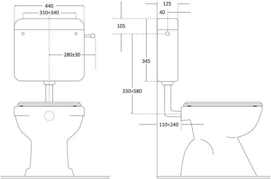 CASSETTA ZAINO super piatta SINGOLO SCARICO color CHAMPAGNE CR