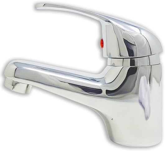 MONOCOMANDO LAVABO Miscelatore Cromo  per Lavabo, Rubinetto Cromato, Design Basic