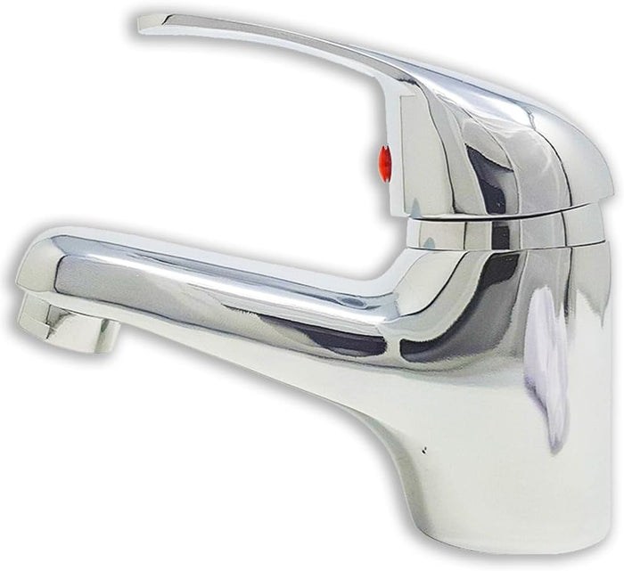 MONOCOMANDO LAVABO Miscelatore Cromo  per Lavabo, Rubinetto Cromato, Design Basic