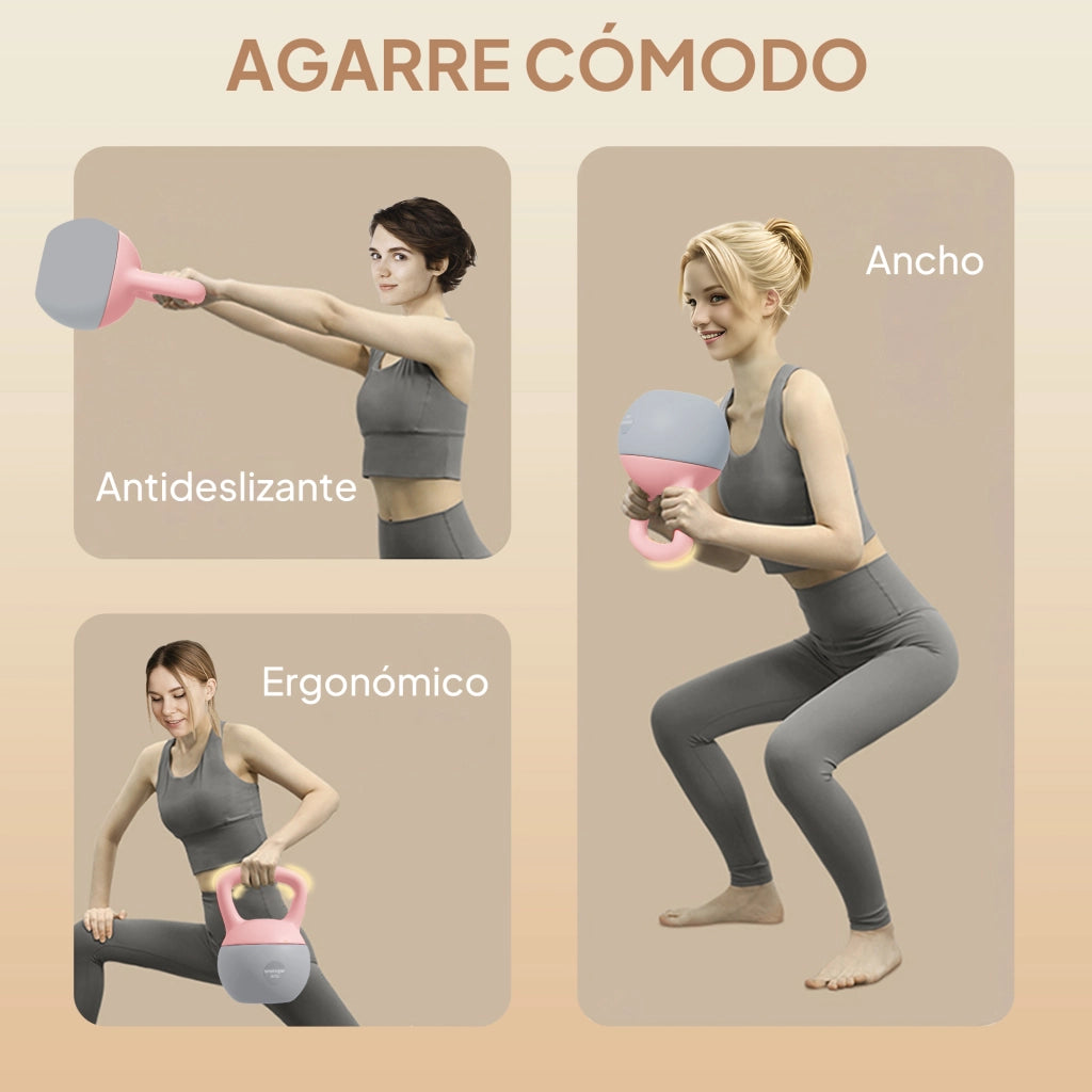 Kettlebell 8 kg ¨C zephmum ¨C rosa 19x19x28 cm