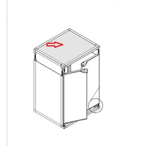 R PANNELLO SUPERIORE  X KIT COPRILAVATRICE RESINA 68X64XH88 CM BIANCO- 1,0 pz