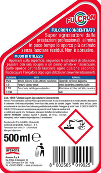 FULCRON PULITORE SGRASSANTE CONCENTRATO- - ml.500 con nebulizzatore - 12 pezzi AREXONS