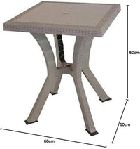 TAVOLO RIGOLETTO ELITE DA GIARDINO IN RESINA CM 60X60 TORTORA