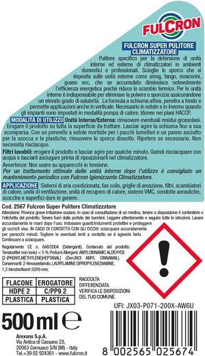 SUPER PULITORE PER CLIMATIZZATORE 'FULCRON' 500 ml - AREXONS