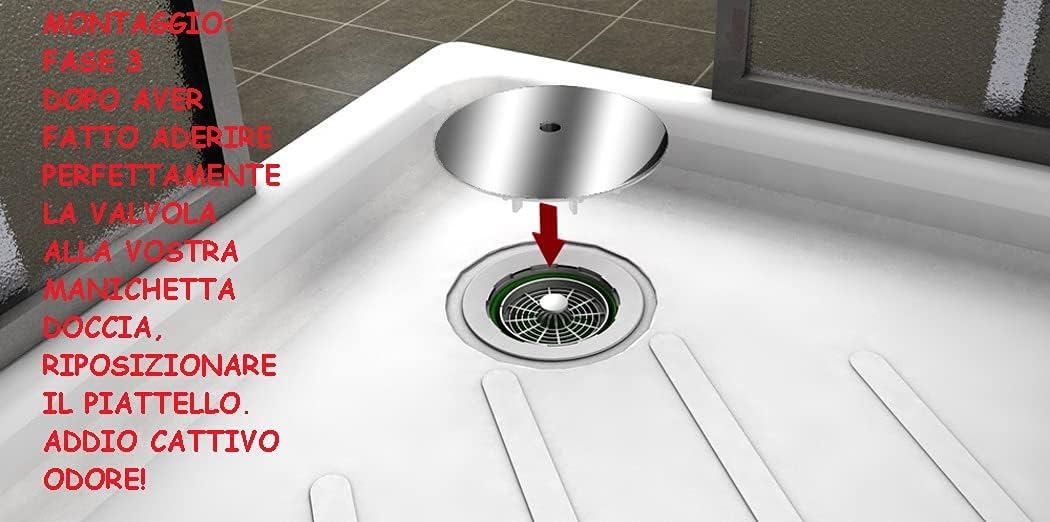 VALVOLA DI NON RITORNO NRV PER PILETTE PIATTO DOCCIA 21/2- Diam. 80- BONOMINI