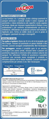 TRATTAMENTO PER LAMINATI E PARQUET 3 IN 1 'FULCRON' lt. 1- 6 pezzi  - AREXONS