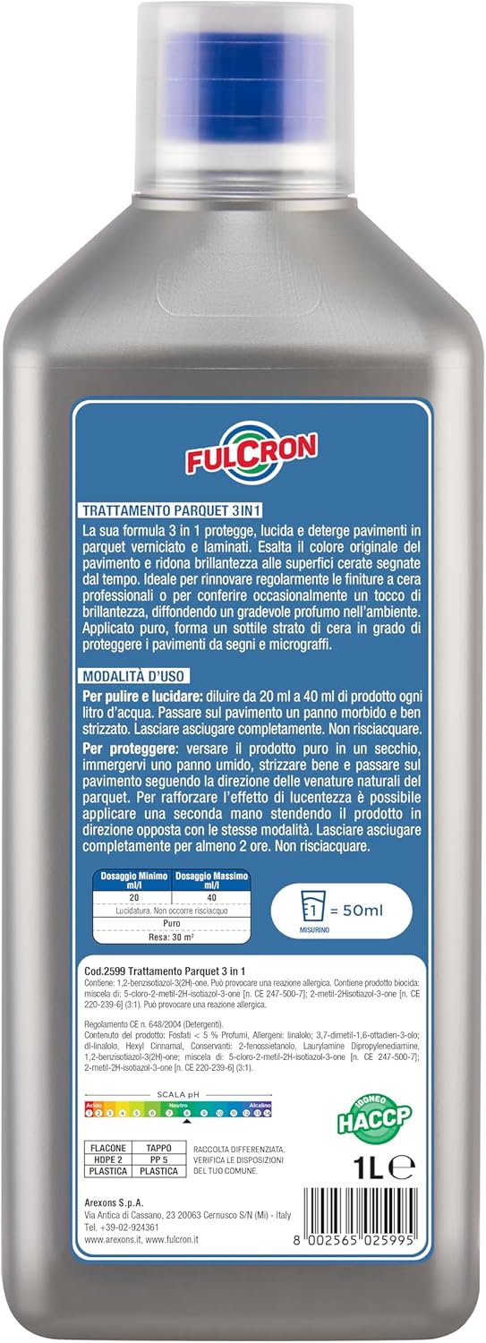 TRATTAMENTO PER PAVIMENTI 3 IN 1 'FULCRON' lt. 1- 6 pezzi  - AREXONS