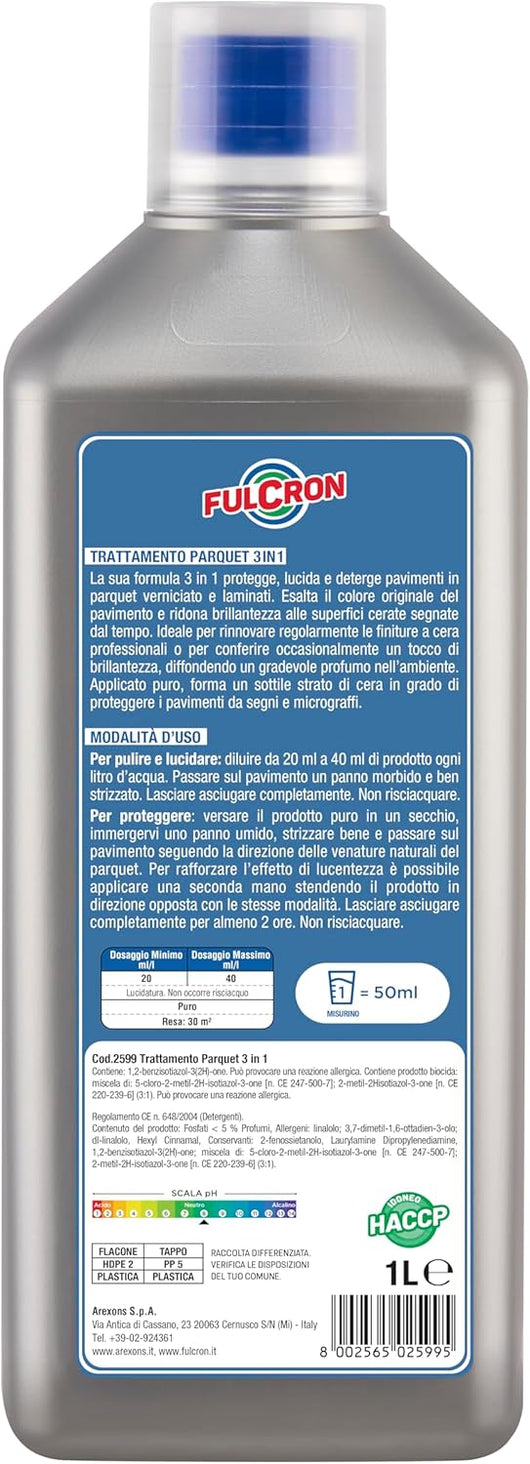 TRATTAMENTO PER PAVIMENTI 3 IN 1 'FULCRON' lt. 1- 6 pezzi  - AREXONS