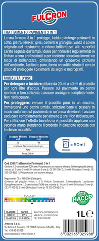 TRATTAMENTO PER PAVIMENTI 3 IN 1 'FULCRON' lt. 1- 6 pezzi  - AREXONS